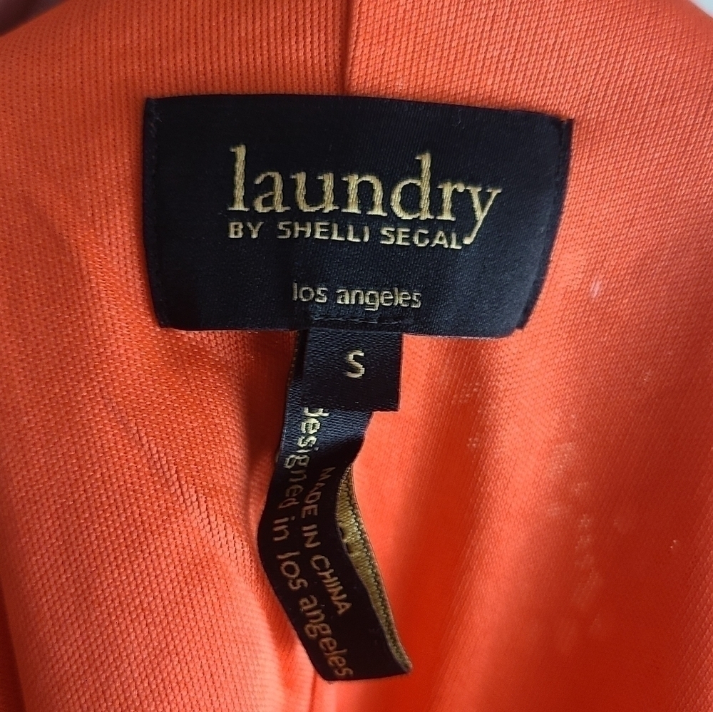 Laundry By Shelli Segal Orange Eyelet Lace Midi Dress Size Small - Picture 6 of 8